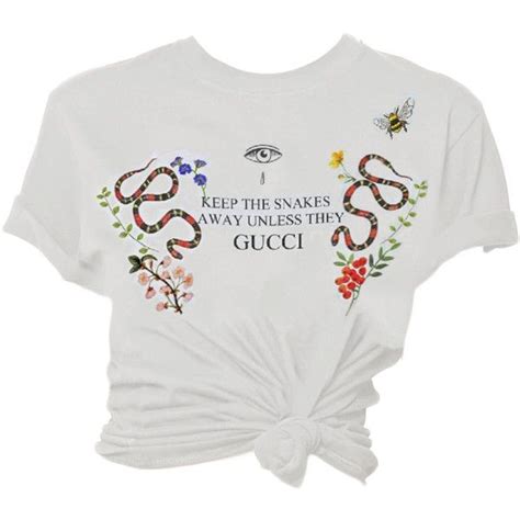 keep the snakes away unless hey gucci tee liked on Polyvore 